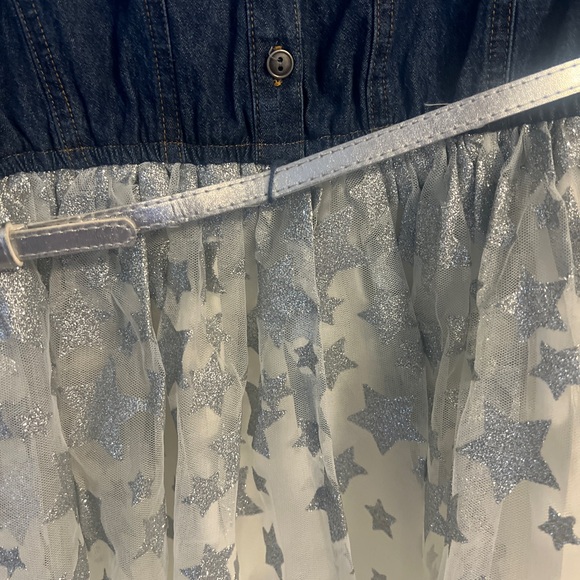 Lilt Denim Top Dress with Star Detail - Picture 3 of 4